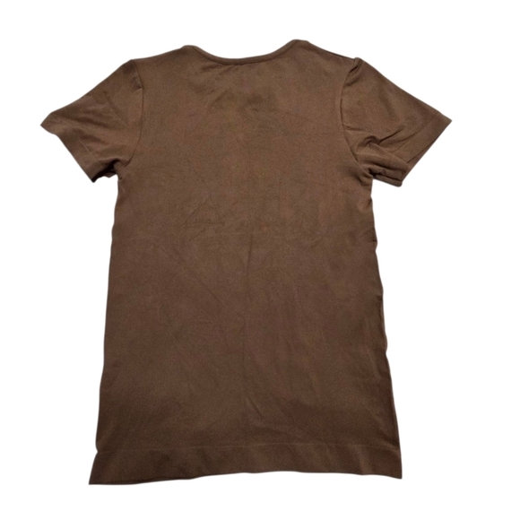 Skims SOFT SMOOTHING TSHIRT Top Shirt Cocoa Brown Small NWT - Picture 3 of 5